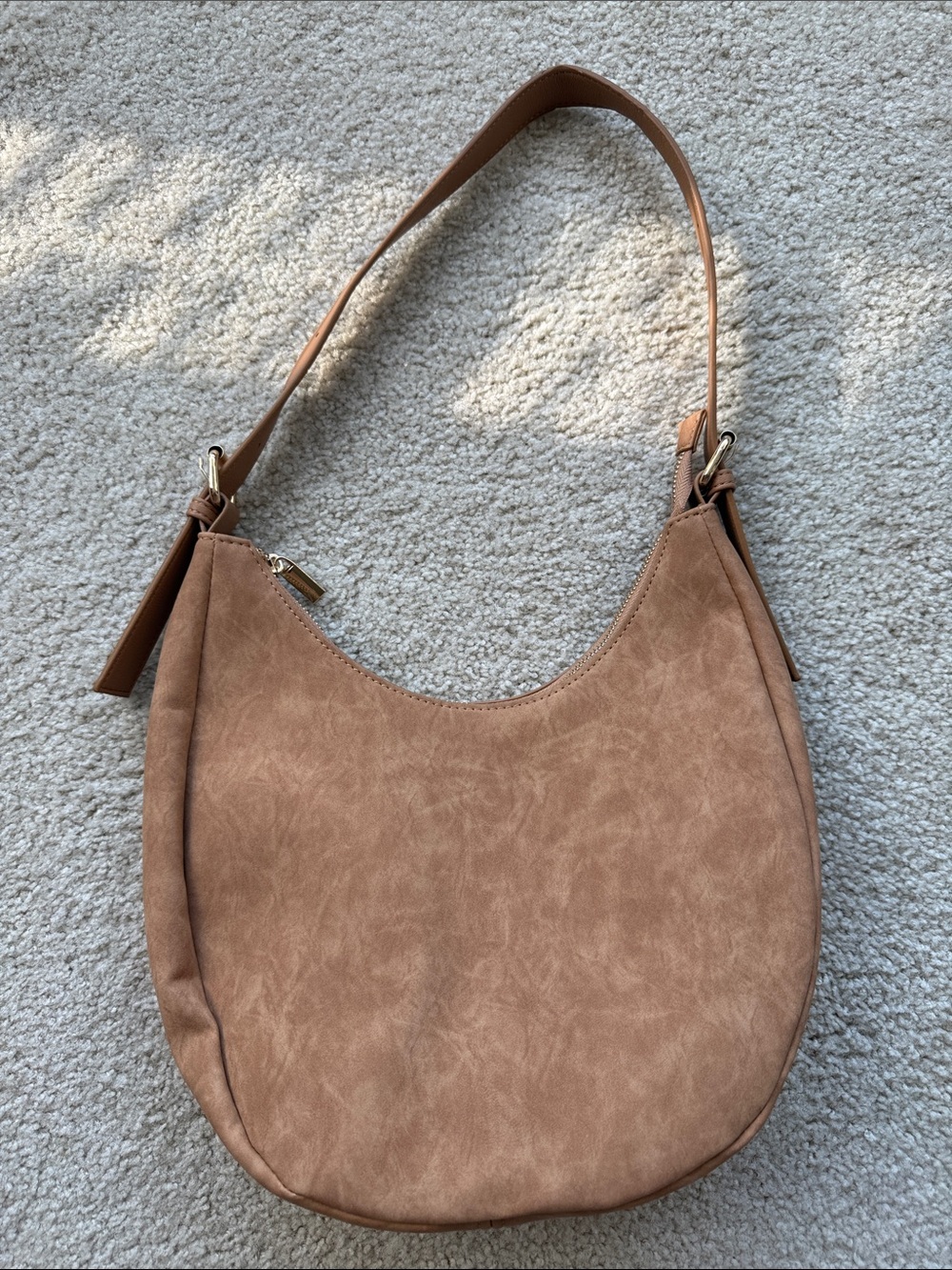 Classic Tan Shoulder Hobo Bag by Fourth Studio